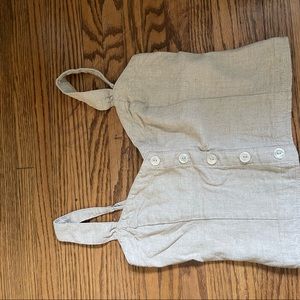 Beige button down tank top